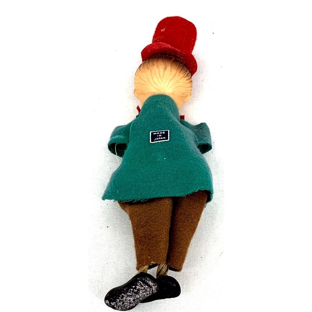 Carolers Boys Wearing Top Hats Delta Lot of 3 Japan 7.5” Red Green Felt Vintage - Picture 4 of 9